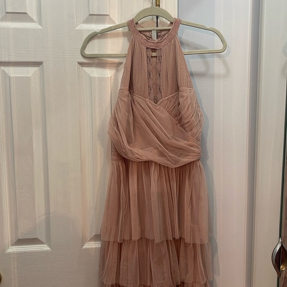 - NWT ANAYA WITH LOVE Halter Neck Tiered Maxi Dress Women’s Size 6 - Picture 14 of 17